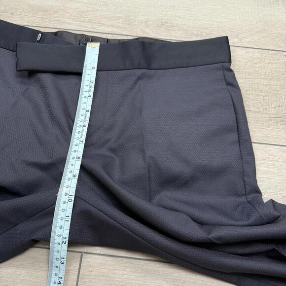 Emporio Armani Dress Pants Navy Textured Slim Fit  Italy Made Size 50 Wool Blend - Picture 11 of 13